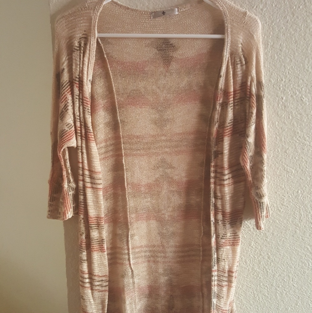Long light brown cardigan